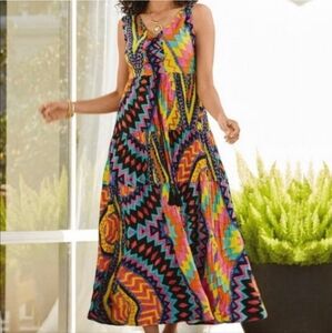 Kaleidoscope Tier Dress by Studio EY Size Medium